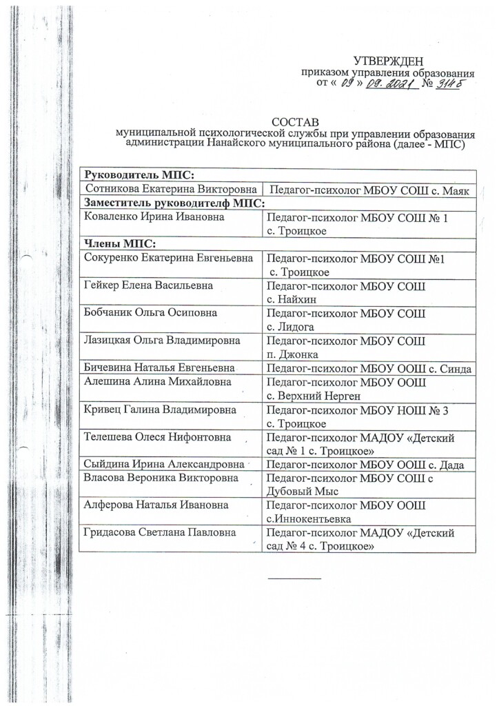 Муниципальная психологическая служба